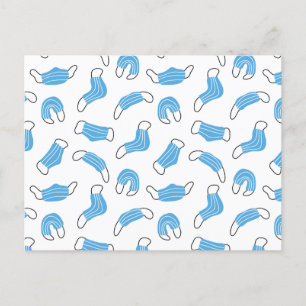 Medical mask pattern postcard