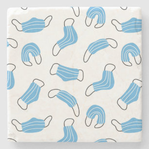 Medical mask pattern stone coaster