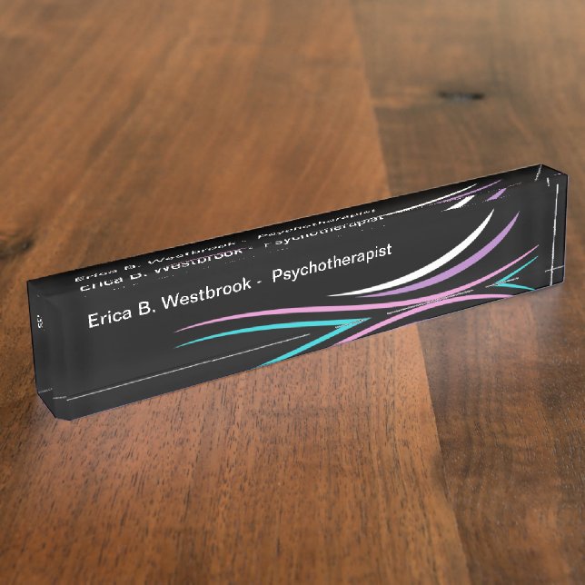Medical Mental Health Professional Desk Nameplate (Side)