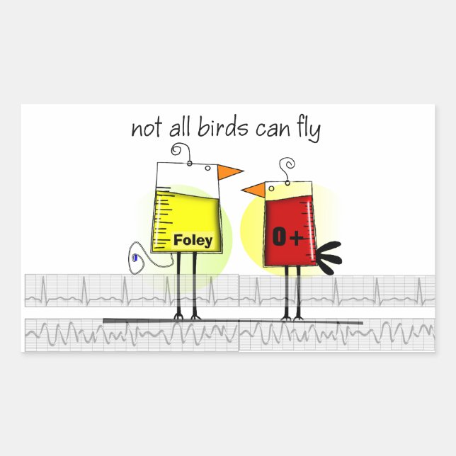 Medical Nurse Birds Sticker (Front)