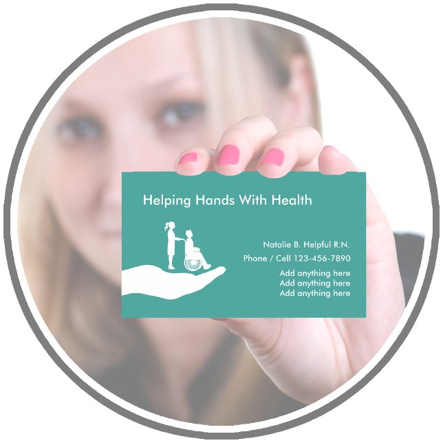 Medical Nurse Health Budget Business Cards (Nurse Business Cards)
