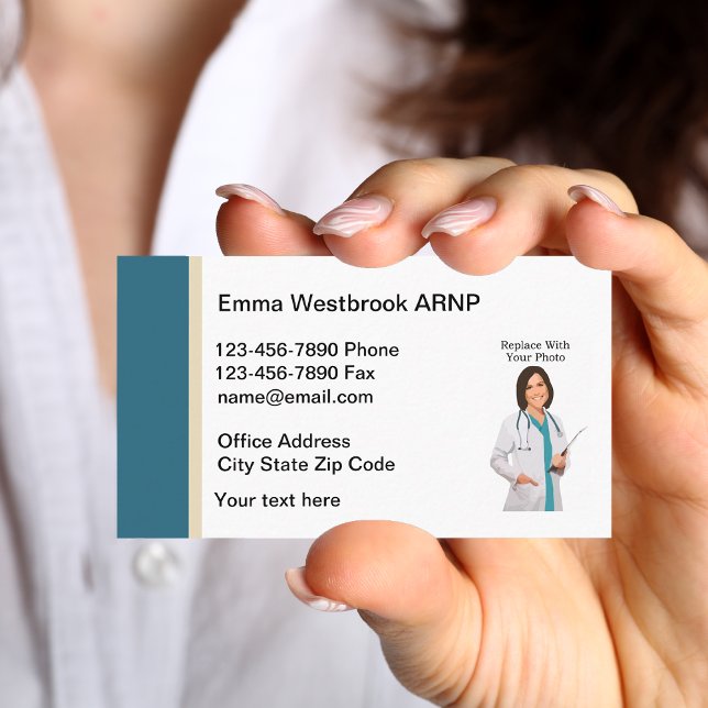 Medical Nurse Practitioner Photo Business Card (Creator Uploaded)