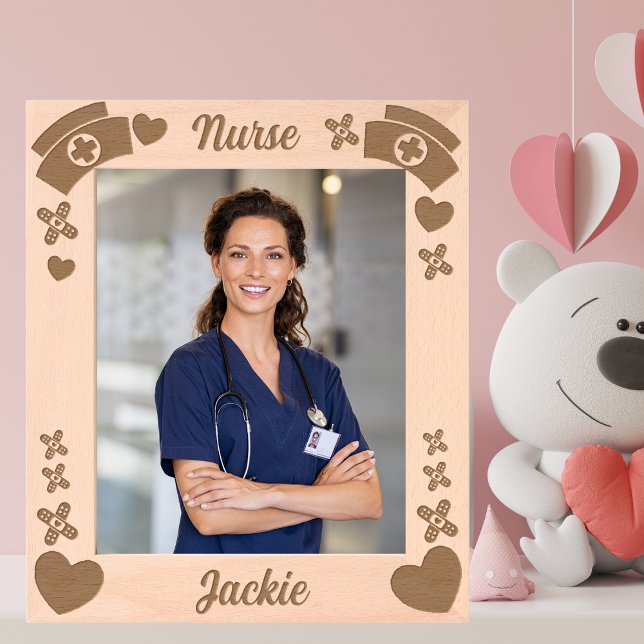 Medical Nurse Practitioners Gift Heart Love Laser  Etched Frames (Creator Uploaded)