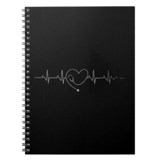 Medical Nursing Heart Stethoscope Heartbeat Medica Notebook