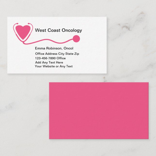Medical Oncologist Cancer Treatment  Business Card (Front/Back)