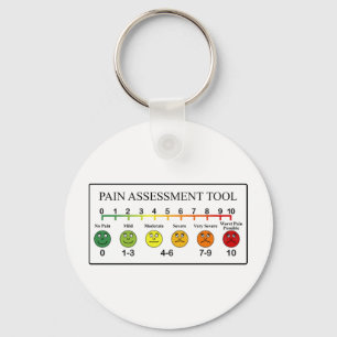 Medical Pain Assessment Tool Chart Keychain