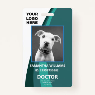 Medical Photo ID Logo Blue and White Badge