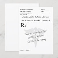 Medical Prescription Pad Wedding Celebration 
