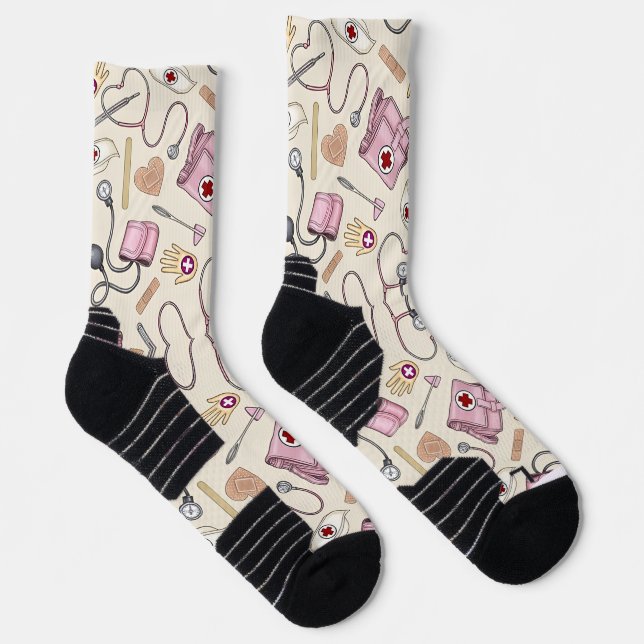 Medical Print Crew Socks (Right)