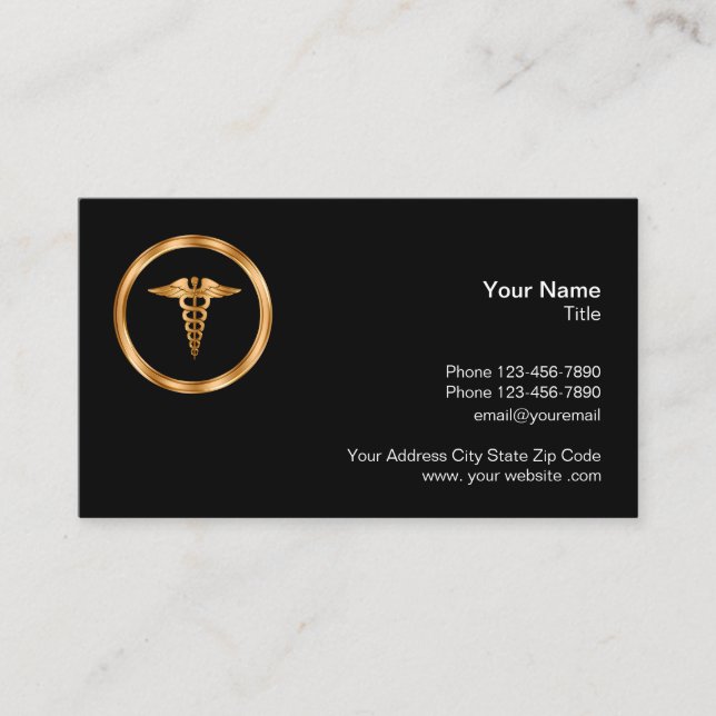 Medical Professional Classy Business Card (Front)