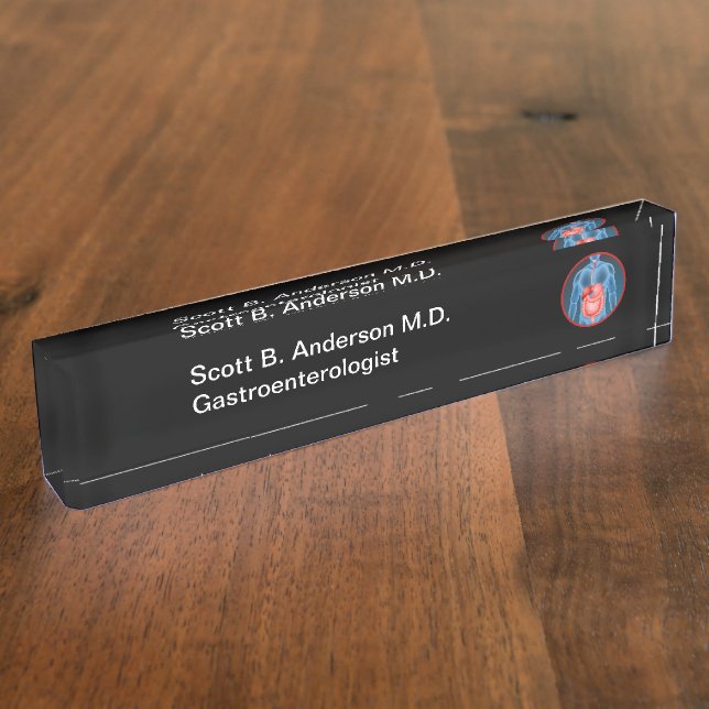 Medical Professional Gastroenterologist Office Nameplate (Side)