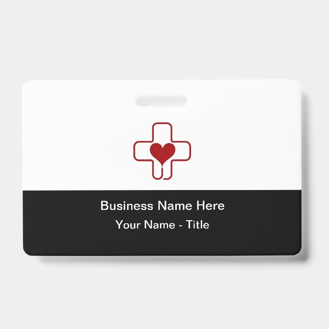 Medical Professional Health Custom Name Badges (Front)