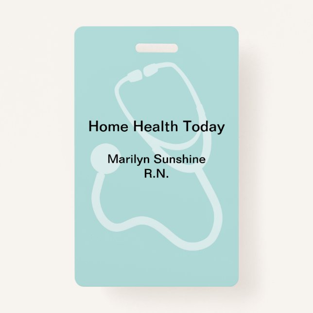 Medical Professional Modern Layout Badge (Front)