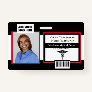 Medical Professional Name Photo Badge Scanner Code