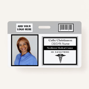 Medical Professional Name Photo Badge Scanner Code
