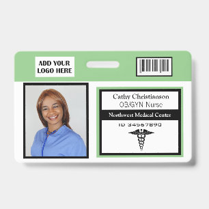 Medical Professional Name Photo Badge Scanner Code