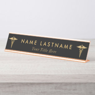 Medical Professional Personalized TGold Desk Name  Plate