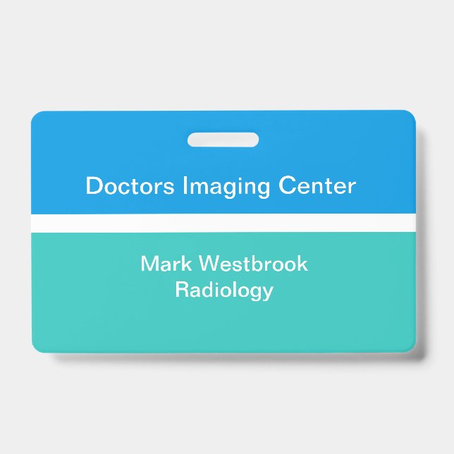 Medical Radiology Lab Employee ID Name Badges (Front)