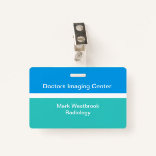 Medical Radiology Lab Employee ID Name Badges