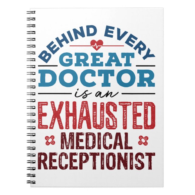 Medical Receptionist Appreciation Gifts Notebook (Front)