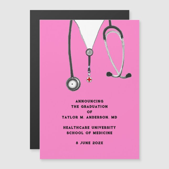 Medical School Graduation Announcement  (Front/Back)