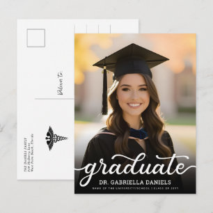 Medical School Graduation Announcement Postcard