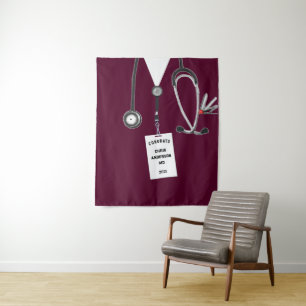 Medical School Graduation Banner Tapestry