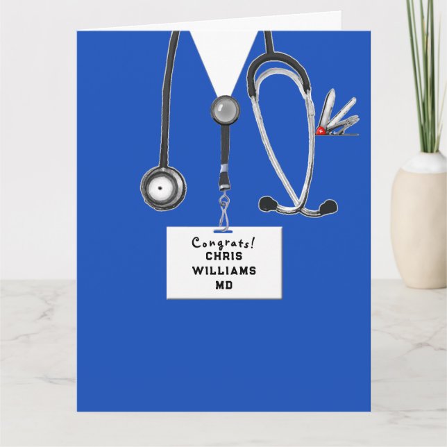 medical school graduation card (Front)