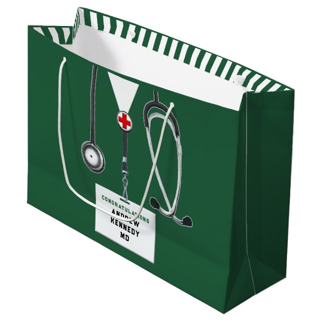 Medical School Graduation Large Gift Bag (Front Angled)