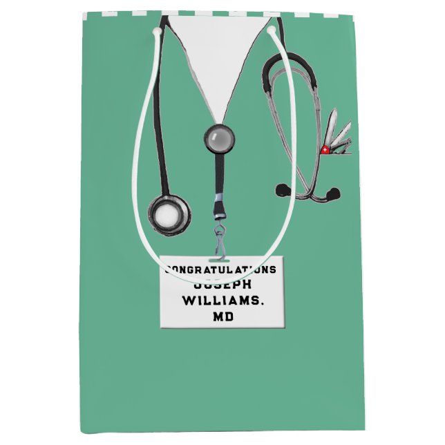 Medical School Graduation Medium Gift Bag (Front)
