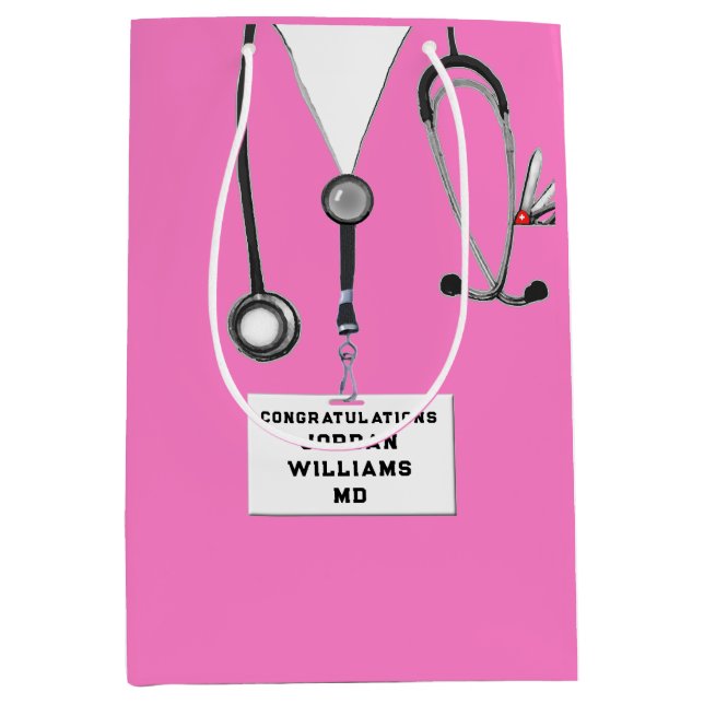 Medical School Graduation Medium Gift Bag (Front)