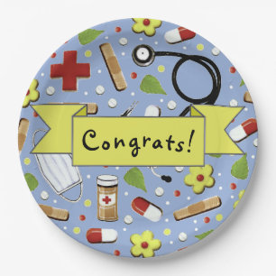 Medical School Graduation Paper Plate