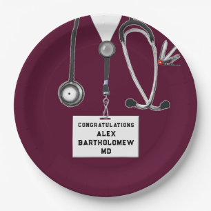 Medical School Graduation Paper Plate