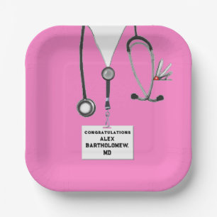 Medical School Graduation Paper Plate