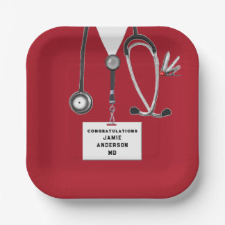Medical School Graduation Paper Plate