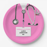 Medical School Graduation Party Paper Plate