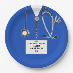 Medical School Graduation Party Paper Plate