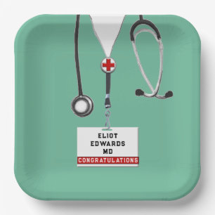 Medical School Graduation Party Paper Plates