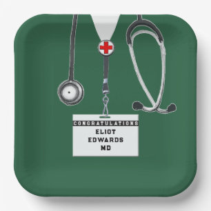 Medical School Graduation Party Paper Plates