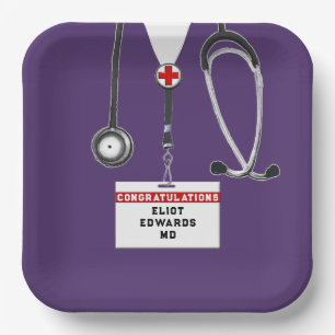 Medical School Graduation Party Paper Plates