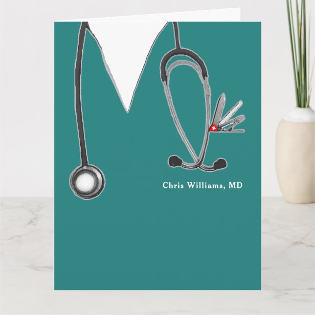 Medical School Graduation Personalized Card (Front)