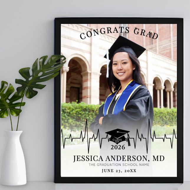 Medical School Graduation Photo Welcome Sign (Medical School Graduation Photo Sign)