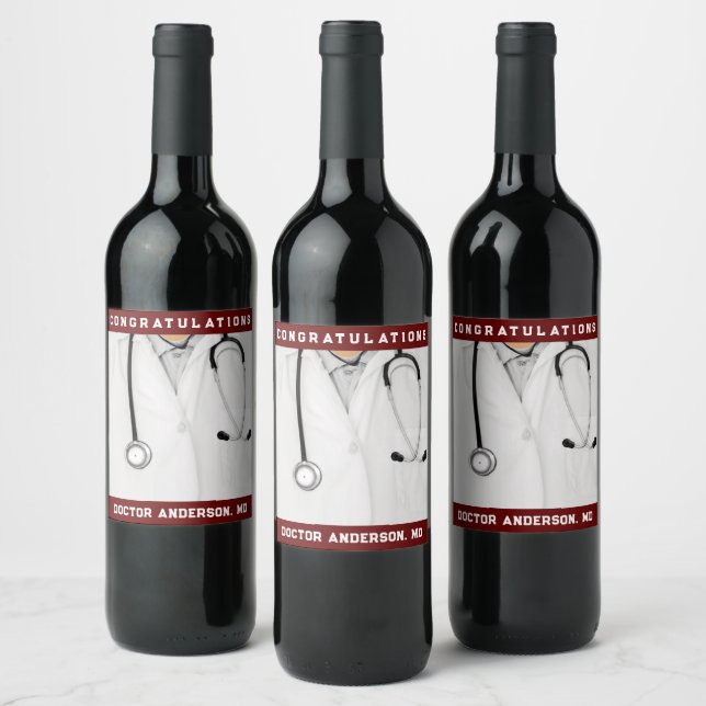 Medical School Graduation Wine Label (Bottles)