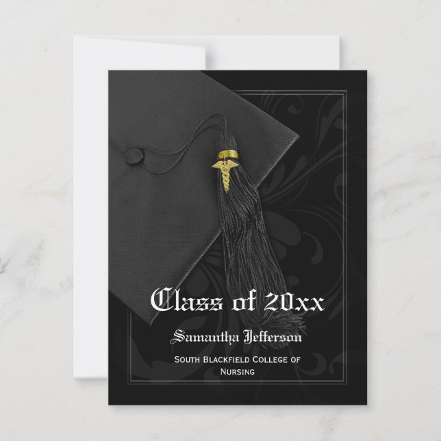 Medical School or Nursing Graduation Announcement (Front)