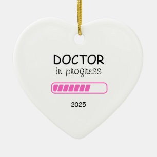 Medical School, Pre-Med Gift,Doctor In Progress Ceramic Ornament