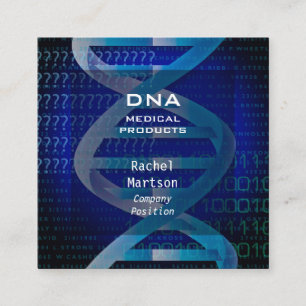 Medical Science DNA Modern Square Business Card
