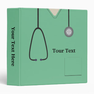 Medical Scrubs Doctor Nurse Light Green Custom B Binder
