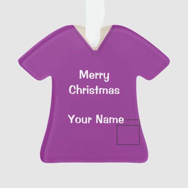 Medical Scrubs Nurse Doctor Christmas Purple  O1 Ornament (Front)