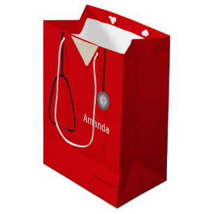 Medical Scrubs Red MGB Medium Gift Bag