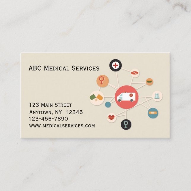 Medical Services Business Card (Front)